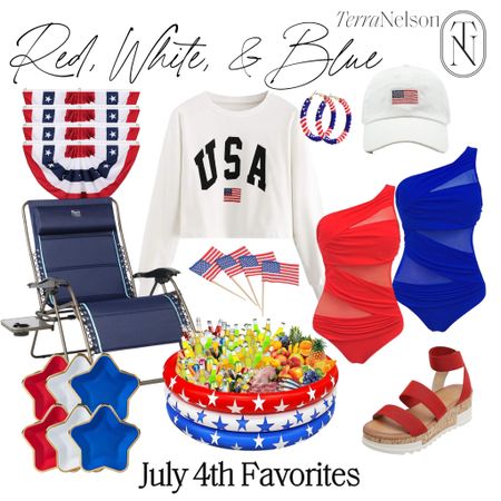 July 4th home decor / July 4th outfits / backyard / July 4th accents / summer outfits / summer sandals / Amazon swimwear

#LTKstyletip #LTKSeasonal #LTKhome