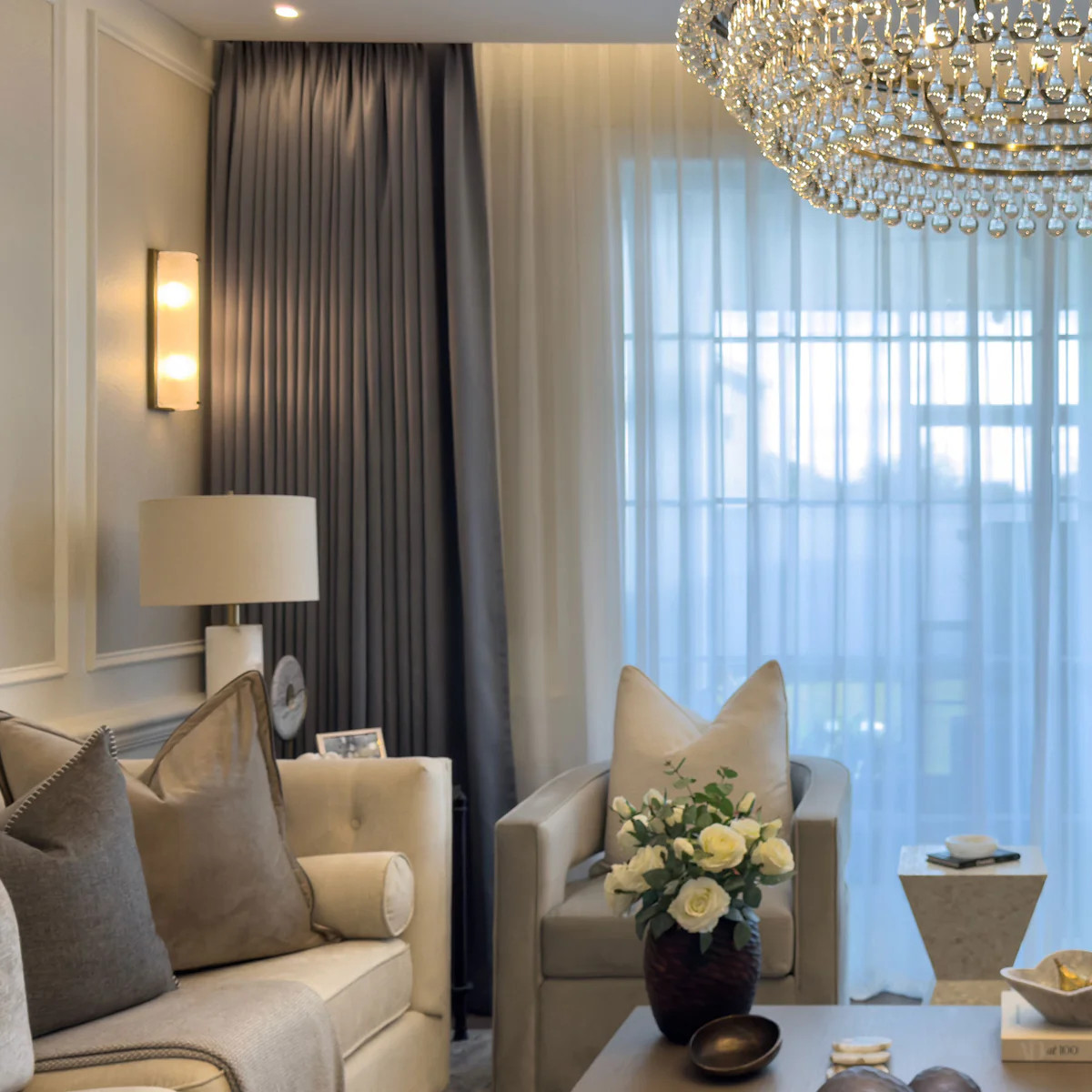 Darcy Micro Pearlescent Look Curtains | Curtarra