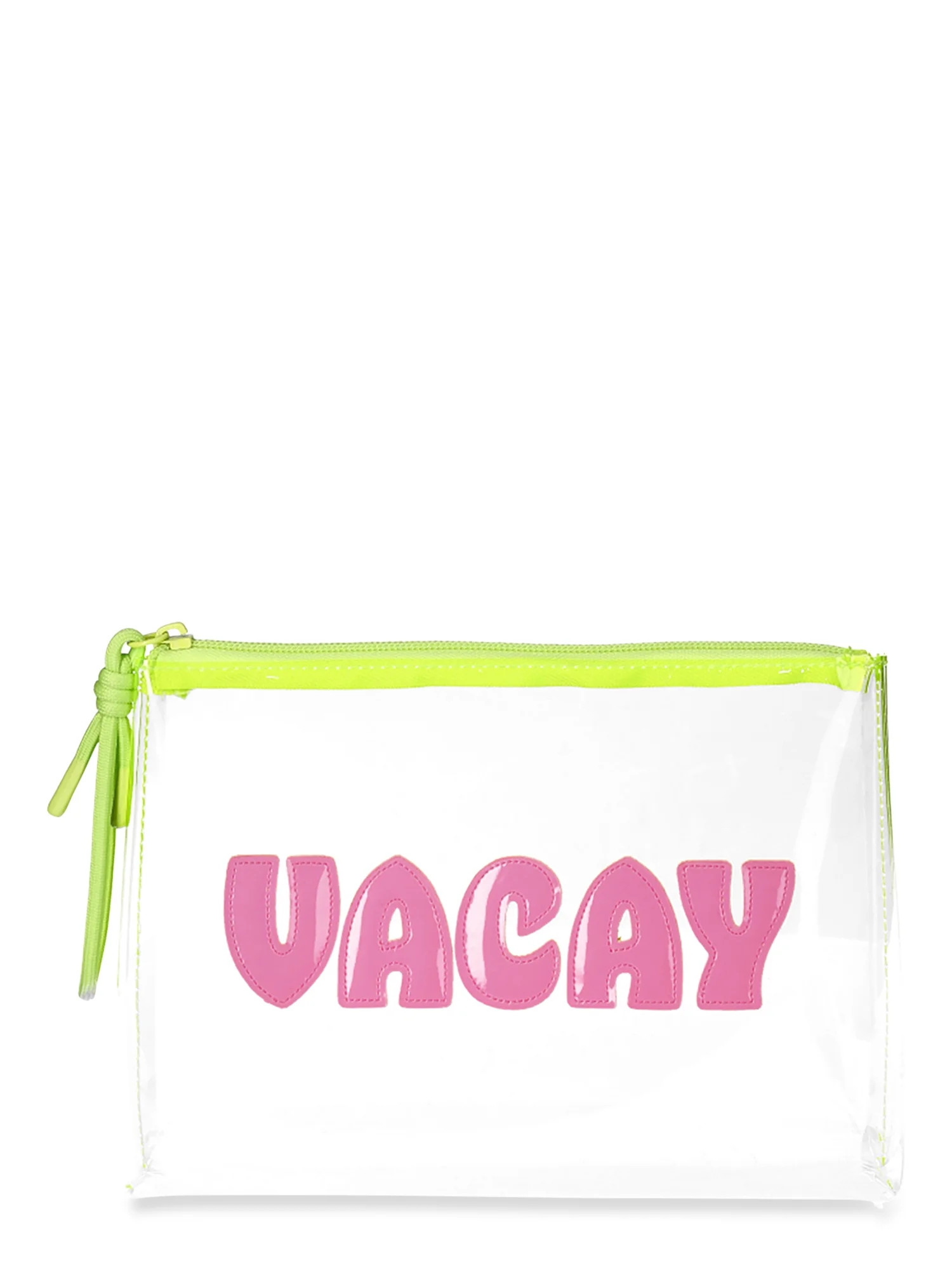 No Boundaries Women's "Vacay" Graphic Beach Pouch - Citrus Sizzle | Walmart (US)