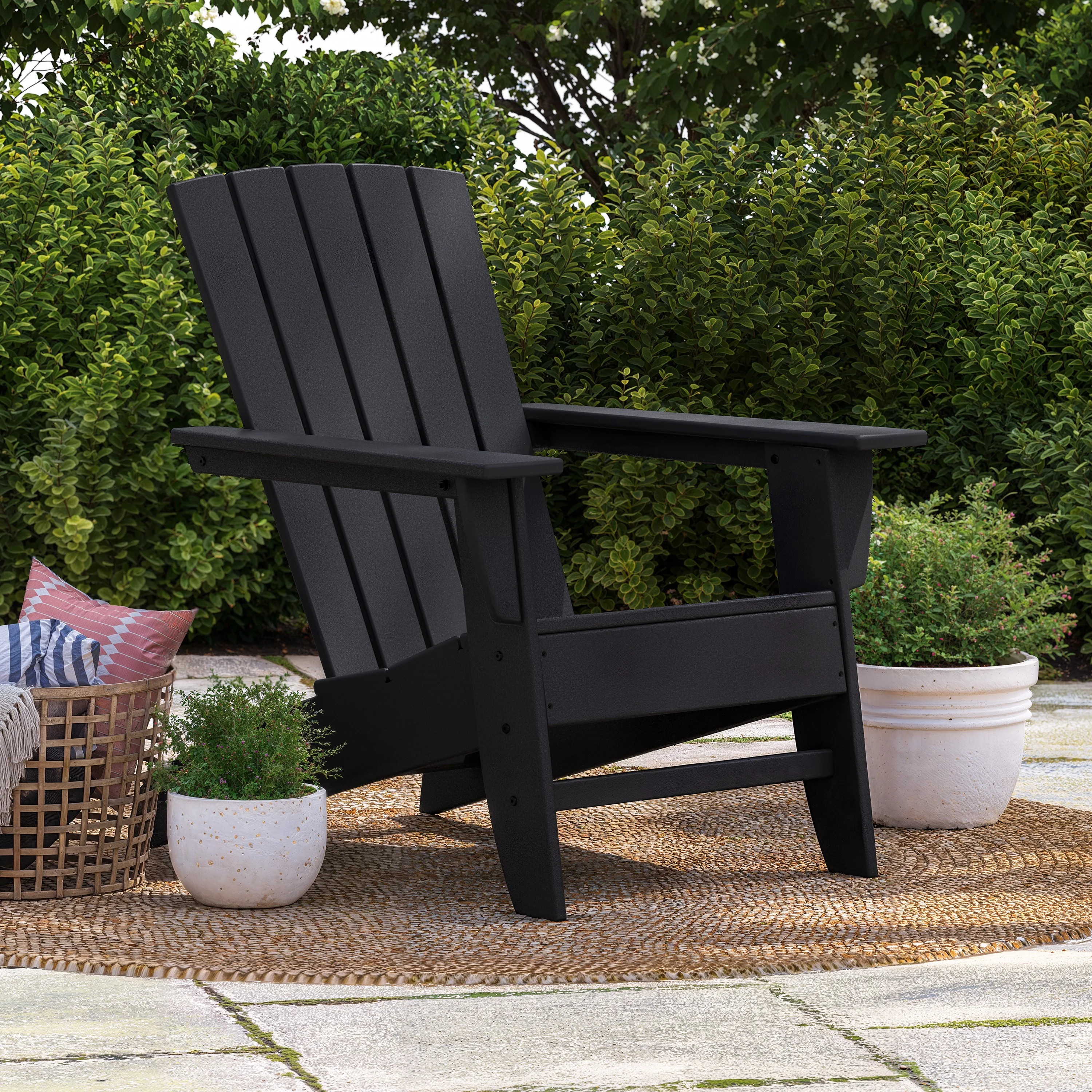 Better Homes & Gardens Southlake Outdoor Modern Adirondack Chair, All-Weather HDPE, Patio Seat, B... | Walmart (US)