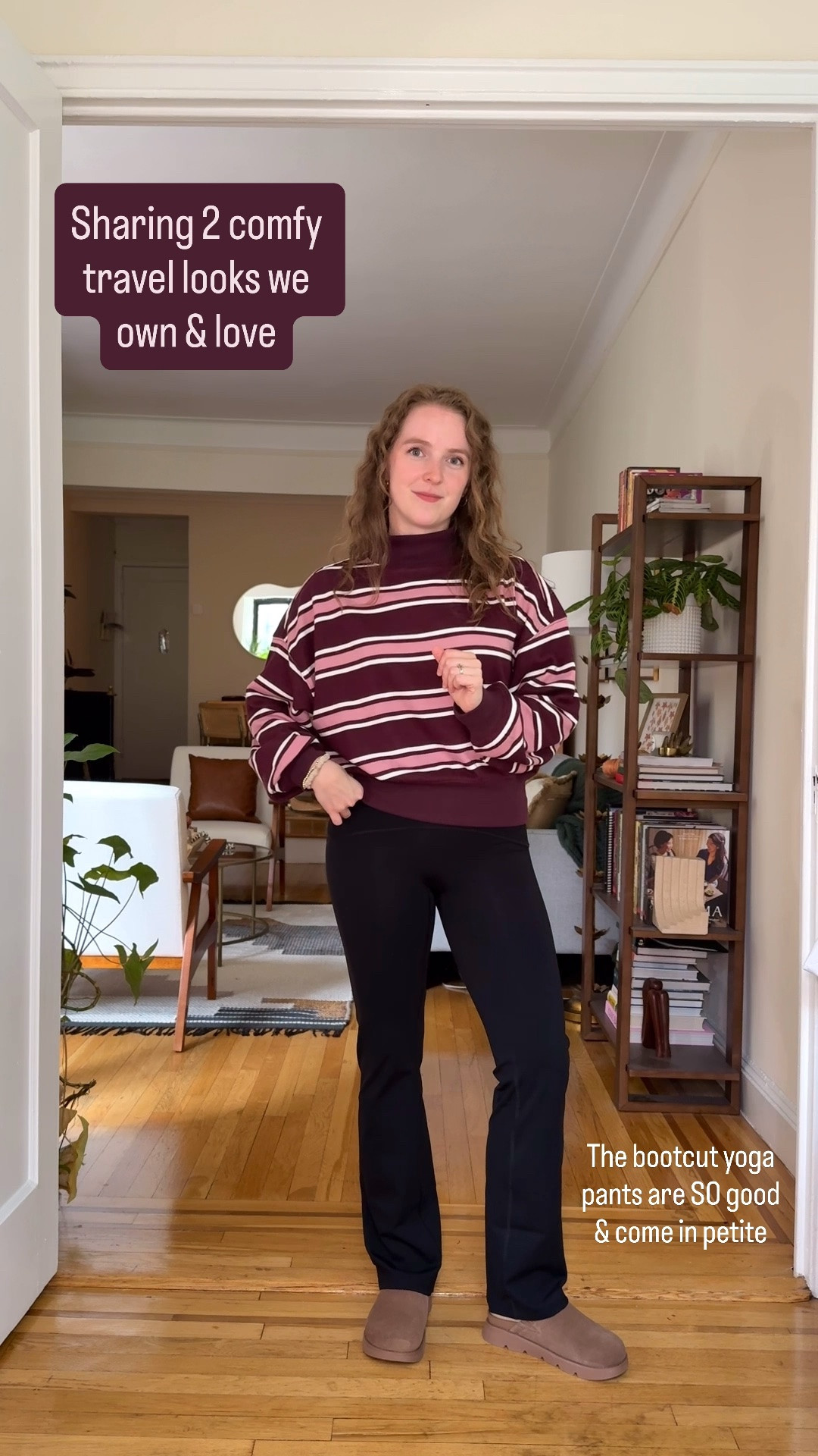 Travel outfit we own & love 
Flare leggings small petite 
Rugby mockneck sweatshirt xs 50% off & free shipping 
Reef shoes 6.5 tts

Airport outfit, athleisure, travel look

#LTKootd #LTKSaleAlert #LTKPetite