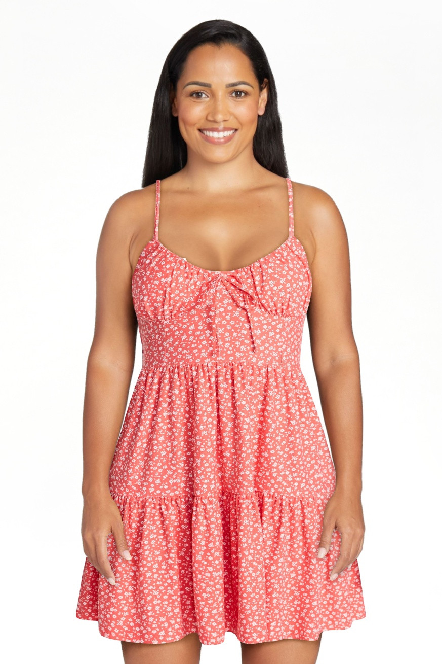 No Boundaries Tiered Mini Dress, Women's & Women's Plus XXS-4X | Walmart (US)