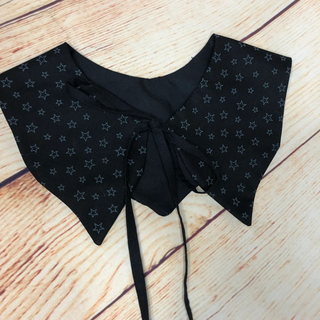 Black Stars Detachable Collar, Fake Collar | Etsy (UK)