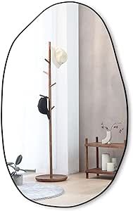 RACHMADES 33.5×20.5 inches Irregular Wall , Asymmetrical , Large Vanity Mirror for Wall Decorati... | Amazon (US)