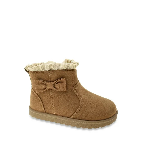 Wonder Nation Baby & Toddler Girls Faux Fur Shearing Boot | Walmart (US)