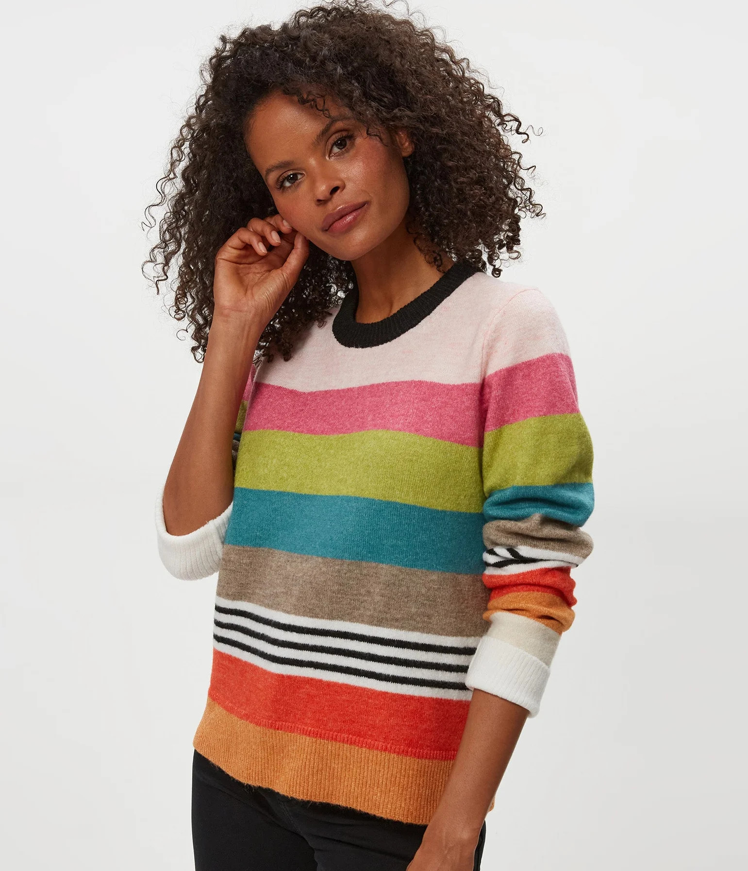 Variant options: Irene Stripe Crewneck Pullover | MichaelStars.com