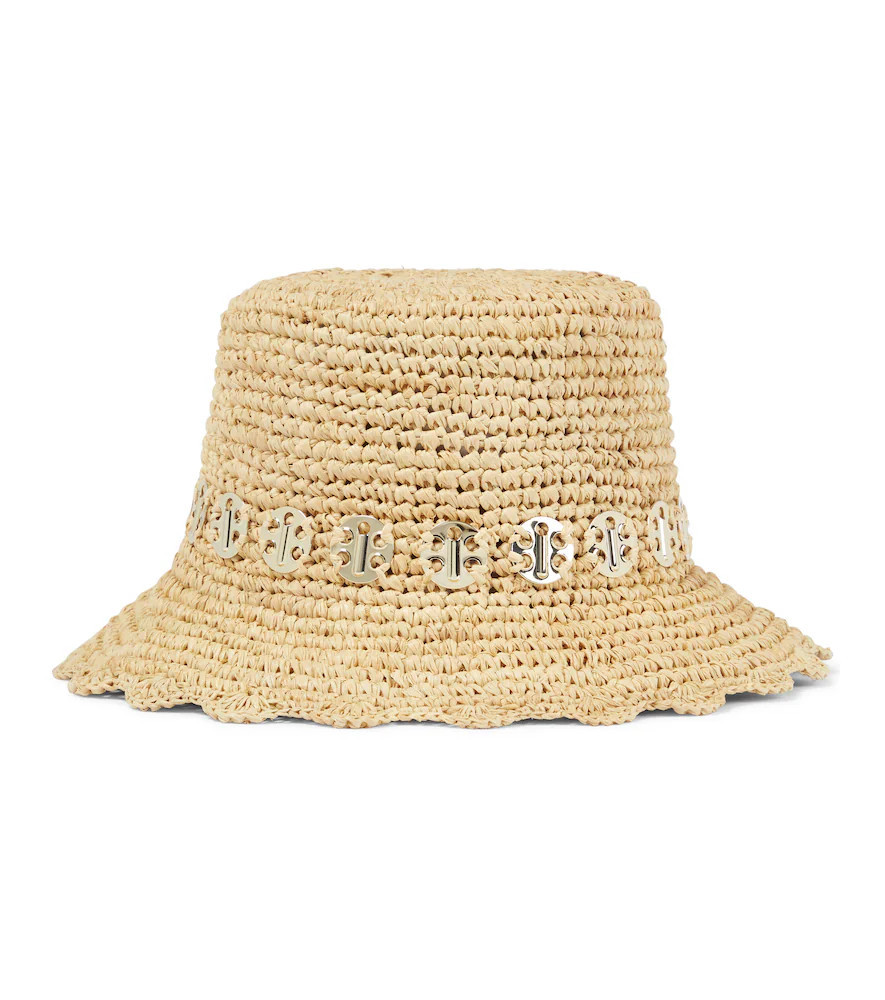 Rabanne Embellished raffia bucket hat | Mytheresa (US/CA)
