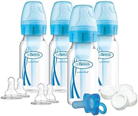 Dr. Brown's Options+ Slow Flow Bottle Set for Breastfed Baby, 4 Ounce, Blue | Amazon (US)