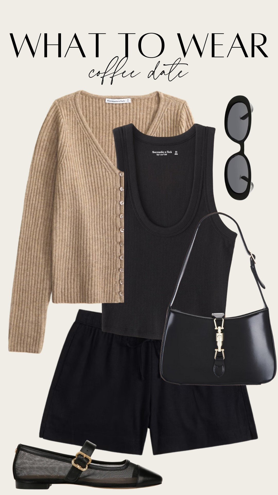 Coffee date outfit idea! I love linen shirts for casual Spring looks and they look so chic paired with flats 