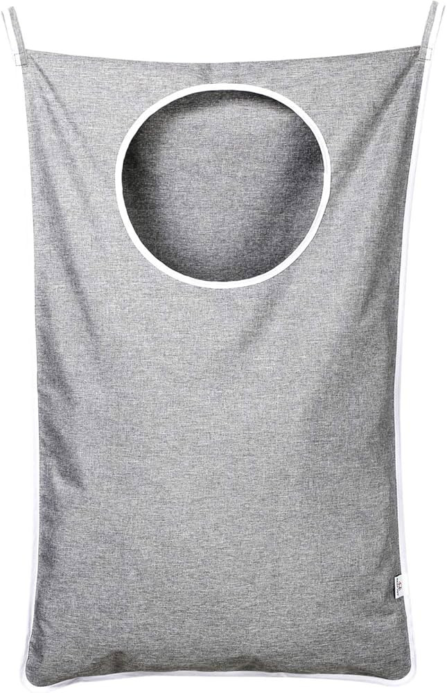 KEEPJOY Hanging Laundry Hamper Bag with Free Adjustable Stainless Steel Door 2 PCs Suction Cup Ho... | Amazon (US)