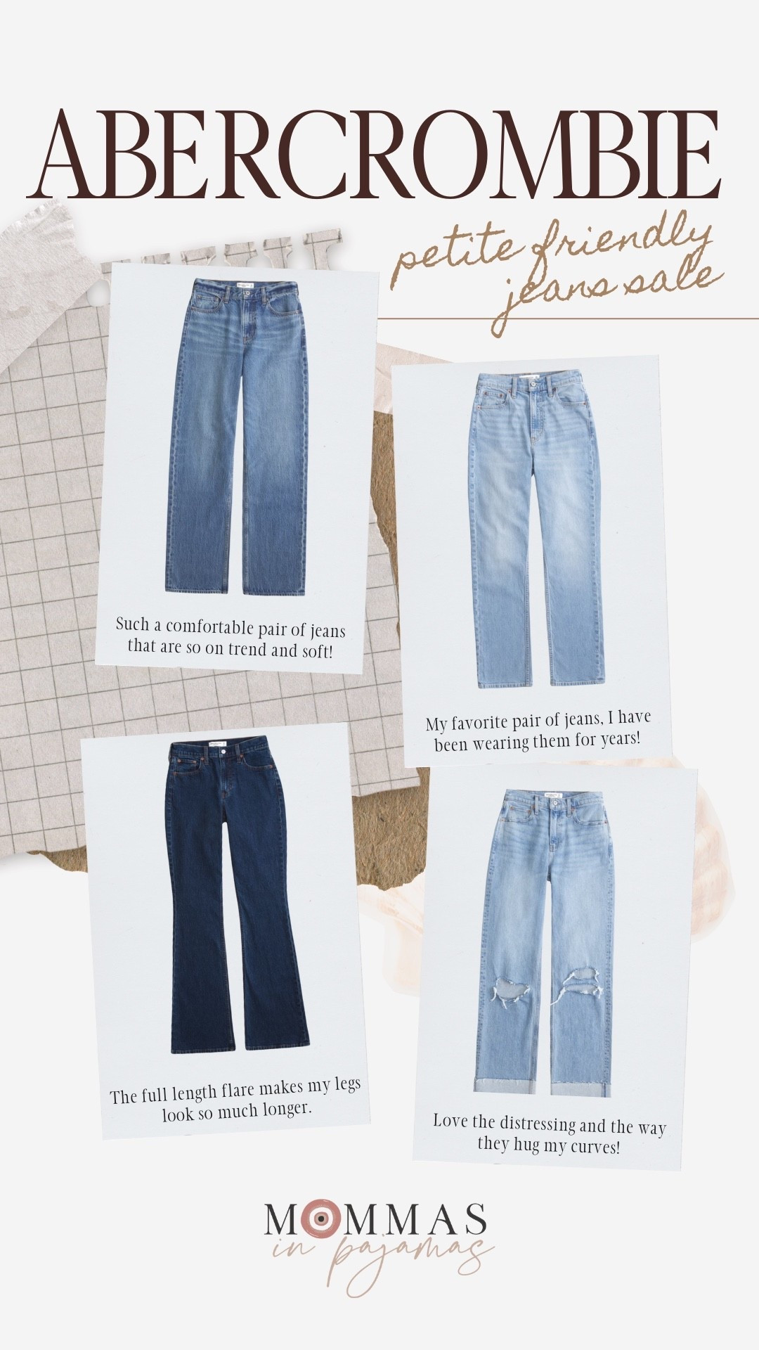 Abercrombie is having their jeans sale and I am here for it! I’m linking a few of my other go-to Abercrombie finds because when they are on sale I 100% stock up! I love that these all come in multiple lengths and I do my standard 27 short and love the way they fit my 5’ frame! 

#LTKSaleAlert #LTKMidsize #LTKPetite