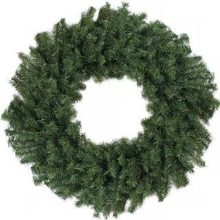 Northlight 24 in. Unlit Canadian Pine Artificial Christmas Wreath 32607609 - The Home Depot | The Home Depot