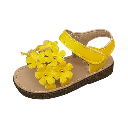 Gubotare Baby Sandals Walking Kid's Boy's Girl's Soft Sole Close Toe Sport Beach Sandals (Toddler/Little Kid) Size 6 (Yellow,Toddler 6) | Walmart (US)