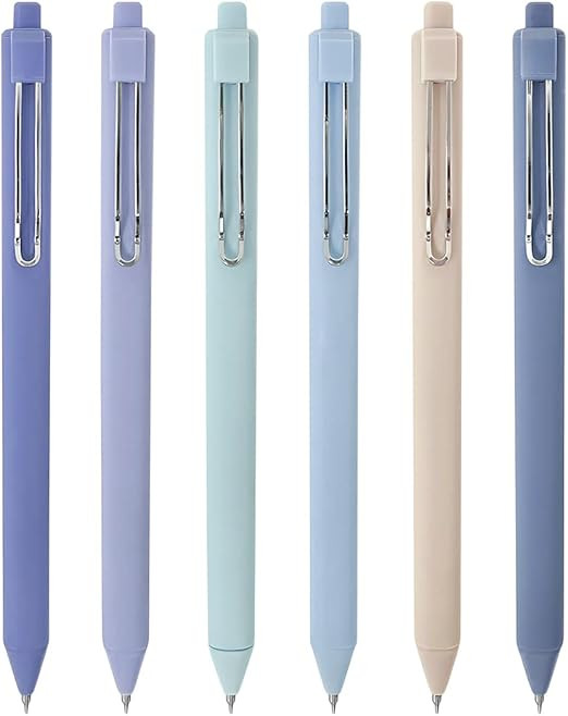 allydrew Retractable Black Ink Gel Pens, 0.5mm Fine Point, Stationery Supplies for Home and Offic... | Amazon (US)