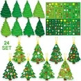 24 Set Christmas Crafts for Kids, DIY Xmas Tree Craft with Sticker Kits, Make Your Own Xmas Craft... | Walmart (US)