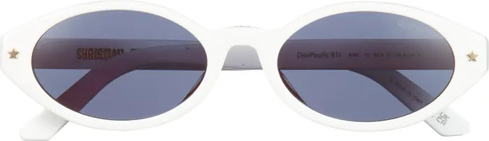 'DiorPacific R1I 52mm Oval Sunglasses | Nordstrom