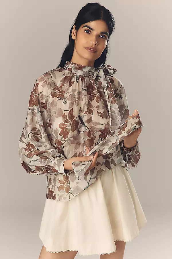 Cinthia Tie Blouse | Anthropologie (US)