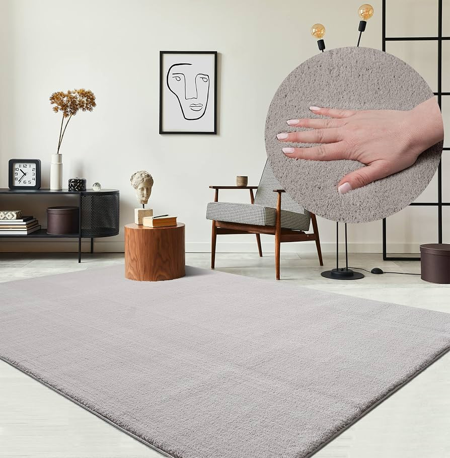 the carpet Relax kuscheliger Kurzflor Teppich, Anti-Rutsch Unterseite, Waschbar bis 30 Grad, Supe... | Amazon (DE)
