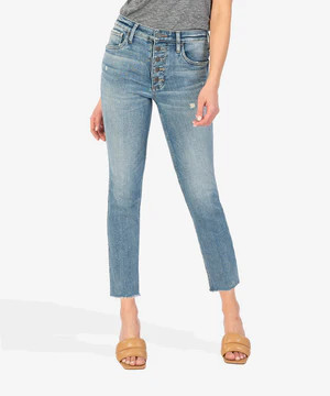 Rachael High Rise Fab Ab Mom Jean (Imagined Wash) | Kut From Kloth