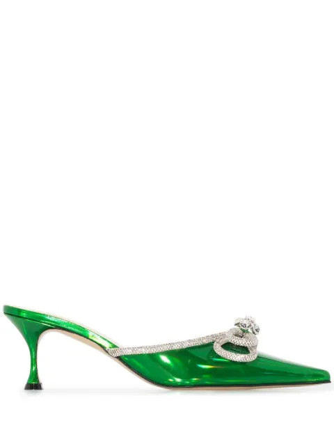 MACH & MACH 蝴蝶结细节尖头平底鞋 - Farfetch | Farfetch (CN)