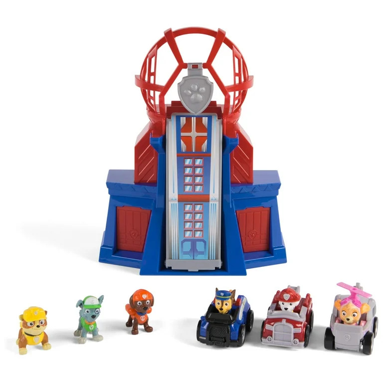 PAW Patrol, Pup Squad Mini Lookout Tower Playset, 3 Toy Cars & 3 Figures for Ages 3+ | Walmart (US)