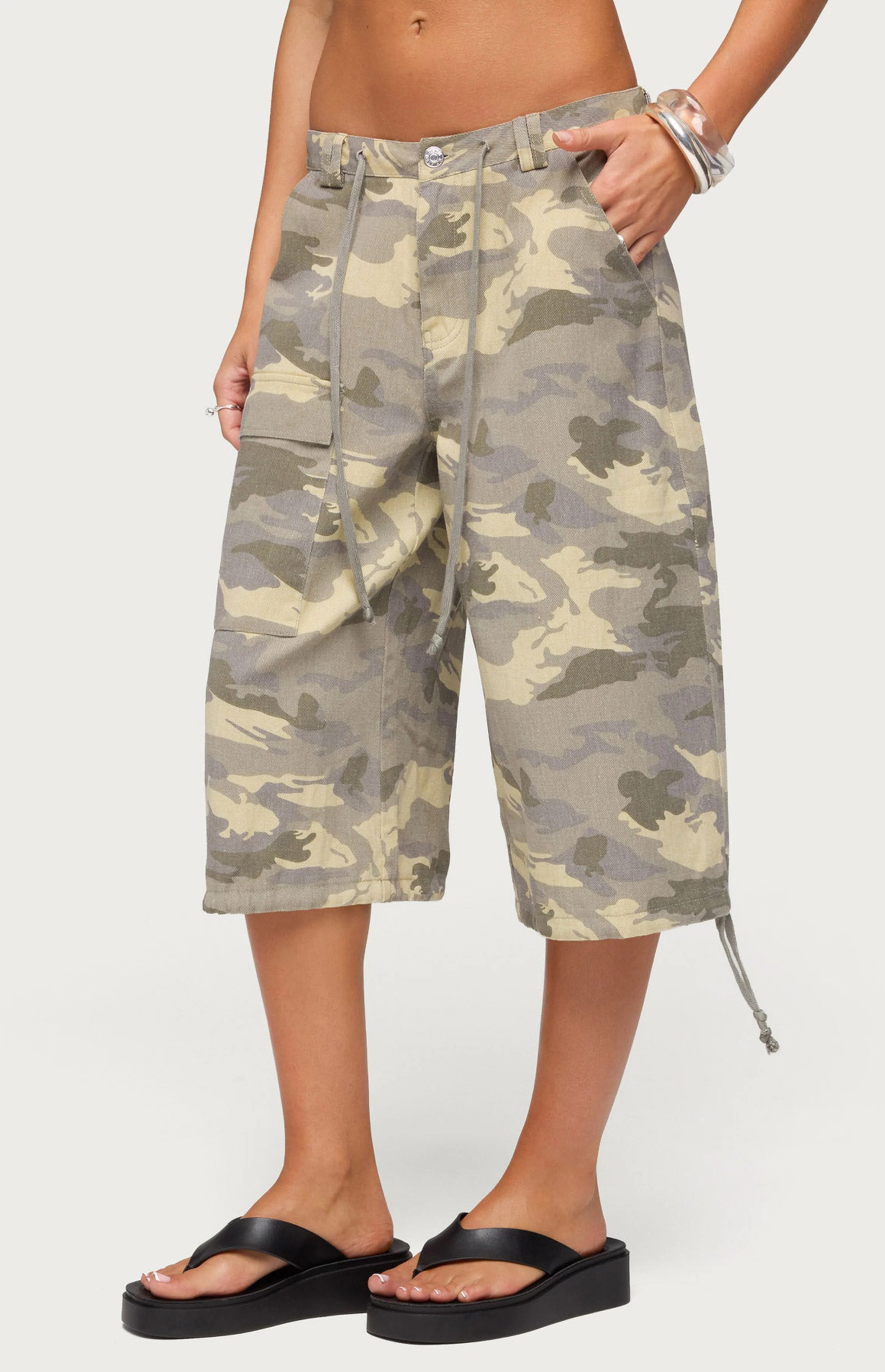Edikted Camo Cargo Bermuda Shorts | PacSun