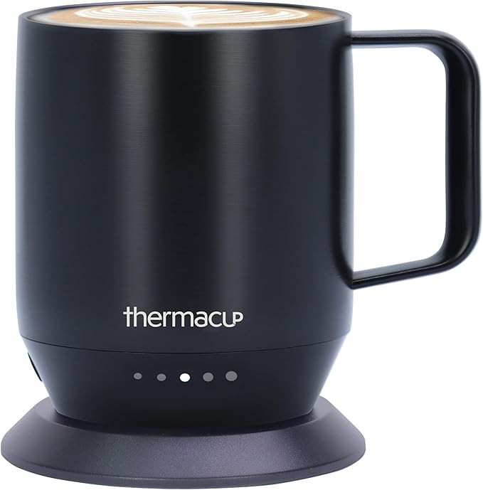 Mega 8-Hour Battery Self-Heating Coffee Mug with | Temperature Controlled Steel Smart Mug with Li... | Amazon (US)
