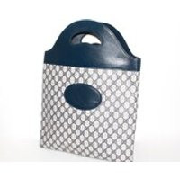 GUCCI Vintage Handbag NAVY Leather Large Monogrammed Foldable Clutch Tote  AUTHENTIC | Etsy (US)