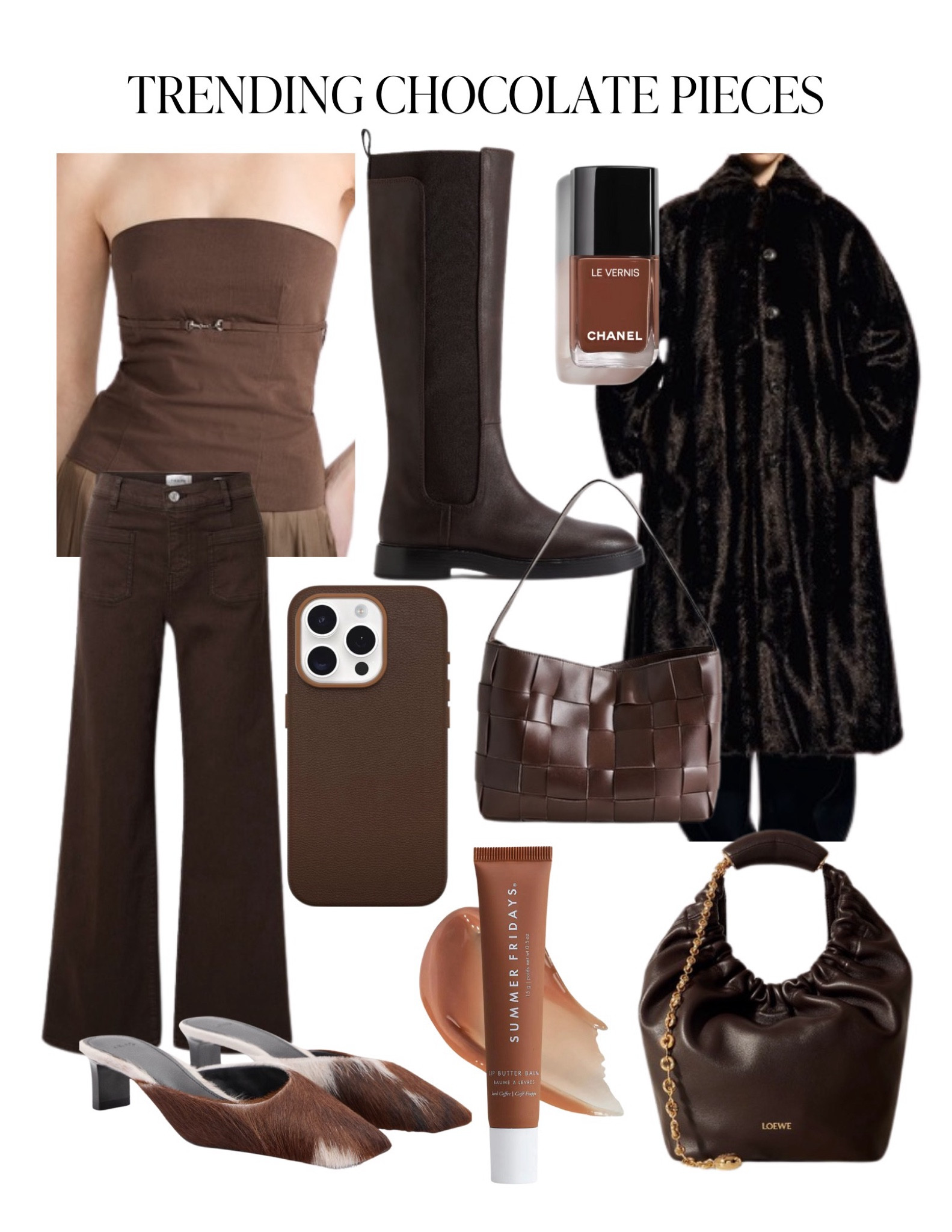 Trending: Chocolate for Fall (part 2) I had so many chocolate favorites, couldn’t fit on all one post. I like items that I’ll be able to wear again and again. I never wear something once- so keeping that in mind when selecting either something to invest in or the quality of the material. For example, the tube top is something I can wear now under a coat or blazer but in the summer can wear it with jeans.

#LTKStyleTip #LTKItBag #LTKSeasonal