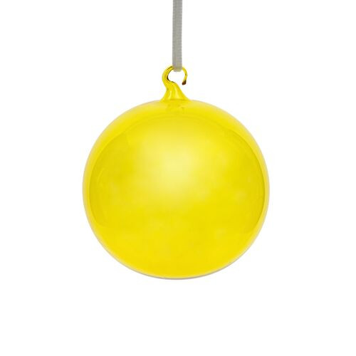 S/3 Glass Bubble Balls Ornament, Citrine | One Kings Lane