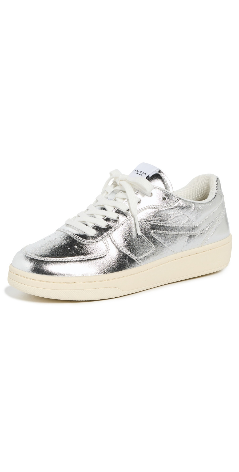 rag & bone Retro Court Sneakers Slvr 35 | Shopbop