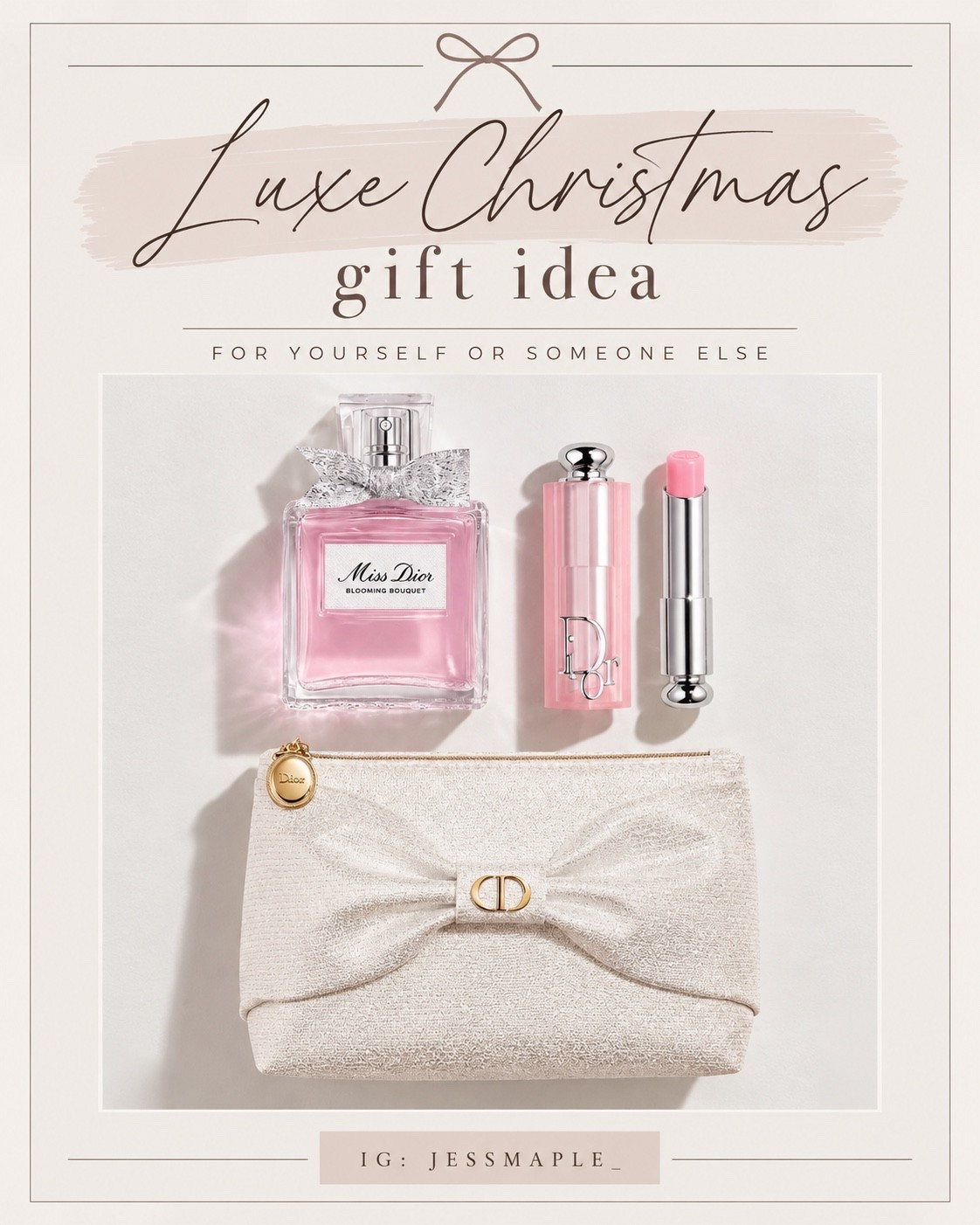 Such a good luxe holiday gift idea 🎀✨ These Dior holiday gift sets are such a great value.. some are priced barely above the cost of the perfume itself, but you’re getting the extra beauty goodies + the gorgeous limited-edition pouch. And if you’ve always wanted a little “Dior bag” moment without the designer handbag price tag, these cosmetic bags are SO pretty to display or carry. Perfect to gift… or absolutely keep for yourself. 🤍🎄

#DiorBeauty #DiorGiftSet #HolidayGiftIdeas #LuxuryGiftIdeas #ChristmasGiftIdeas #BeautyGiftSet #GiftIdeasForHer #HolidayBeauty