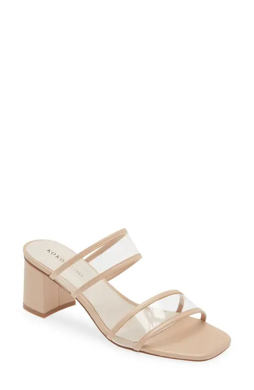 KOKO + PALENKI Ghost Slide Sandal in Beige Leather at Nordstrom, Size 8.5 | Nordstrom