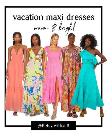 Warm & Bright vacation maxi dresses. 
Perfect for the spring season color palette. 

#LTKparties #LTKSeasonal #LTKtravel