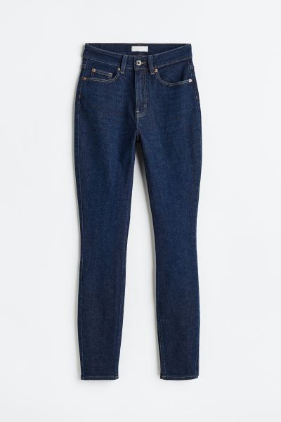 Skinny High Jeans - Dark denim blue - Ladies | H&M GB | H&M (UK, MY, IN, SG, PH, TW, HK)
