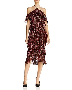 Alice and Olivia Annabeth Cold-Shoulder Ruffled Dress | Bloomingdale's (US)