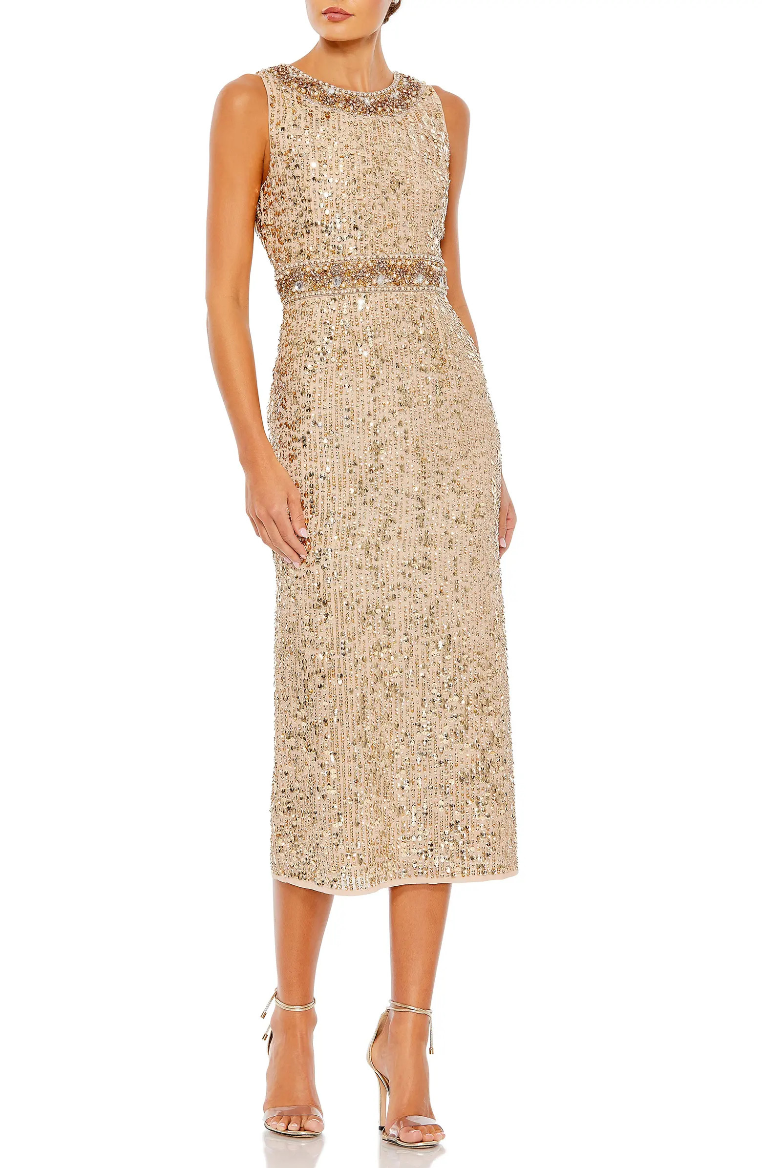 Mac Duggal Sequin Cocktail Midi Dress | Nordstrom | Nordstrom