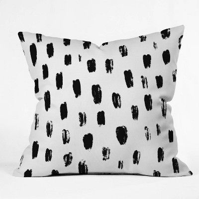 16"x16" Allyson Johnson Strokes Throw Pillow Black/White - Deny Designs | Target