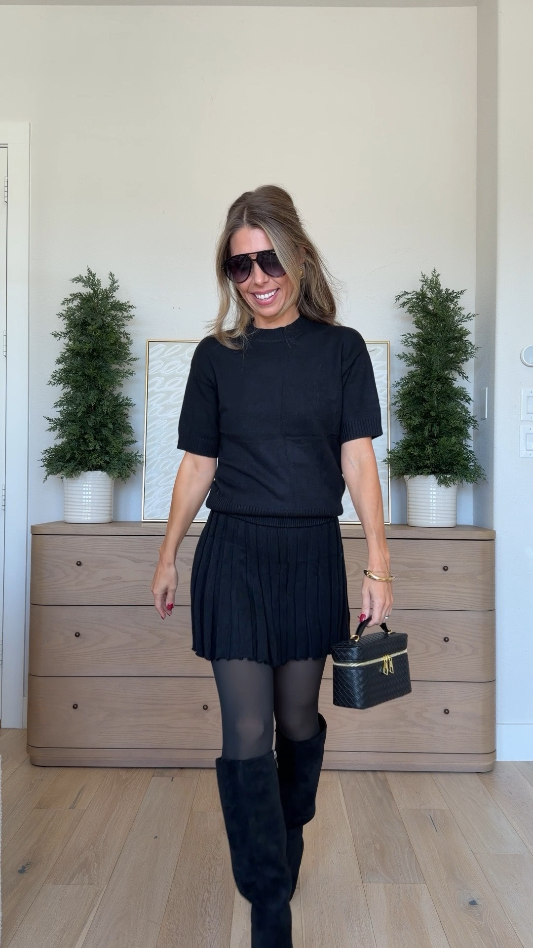 Cutest short sleeve Amazon sweater and skirt set!!
