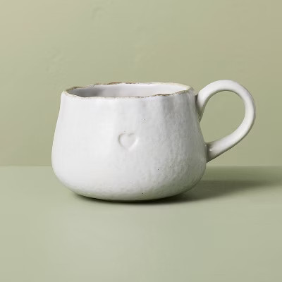 16 fl oz Stoneware Spring Coffee Mug Heart - Hearth & Hand™ with Magnolia | Target