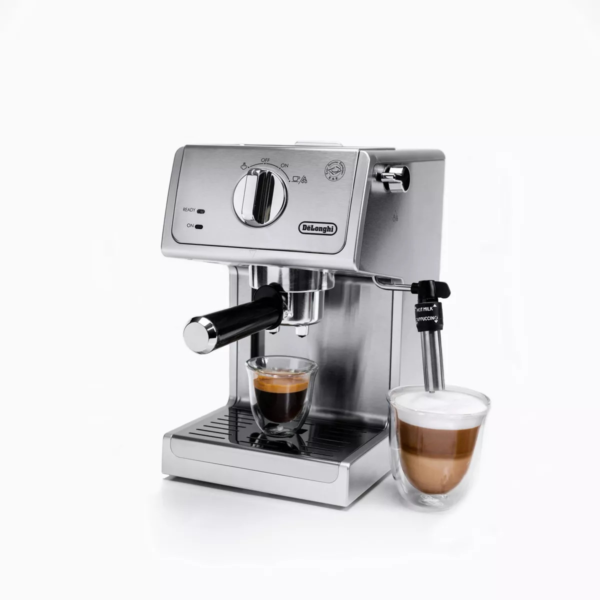 De'Longhi 15 Bar Pump Espresso Machine - ECP3630: Silver, Adjustable Cup Shelf, Milk Frother, Rem... | Target
