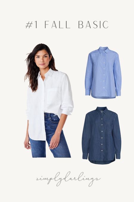 IMO a classic button up is the best fall basic in your closet 

#LTKunder50 #LTKSeasonal #LTKstyletip