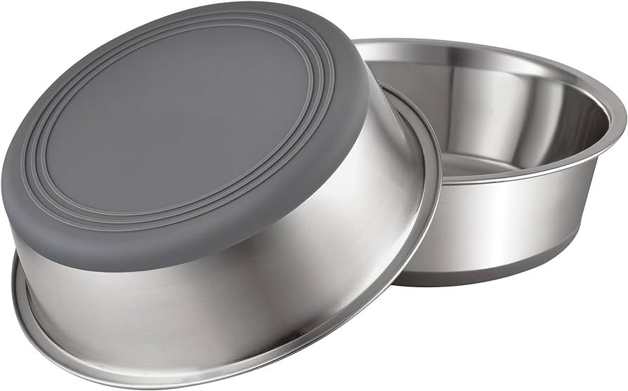 PEGGY11 Stainless Steel Metal Cat Bowls, Nonslip Rubber Bottom, Dishwasher Safe, Easy to Clean - ... | Amazon (US)