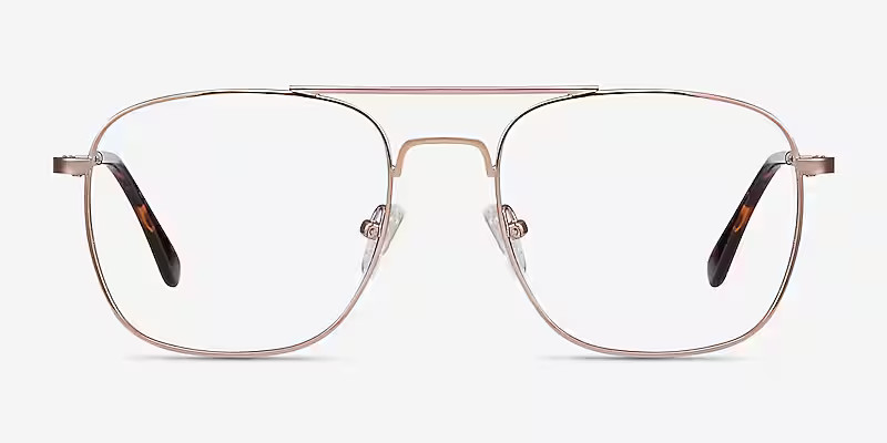 Fame Aviator Rose Gold Full Rim Eyeglasses | Eyebuydirect | EyeBuyDirect.com