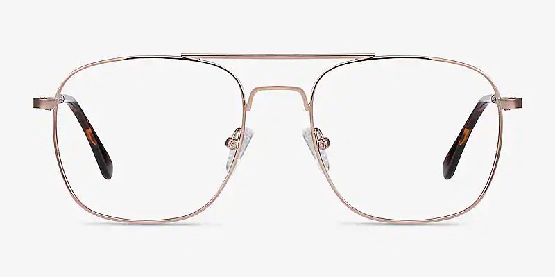 Fame Aviator Rose Gold Full Rim Eyeglasses | Eyebuydirect | EyeBuyDirect.com