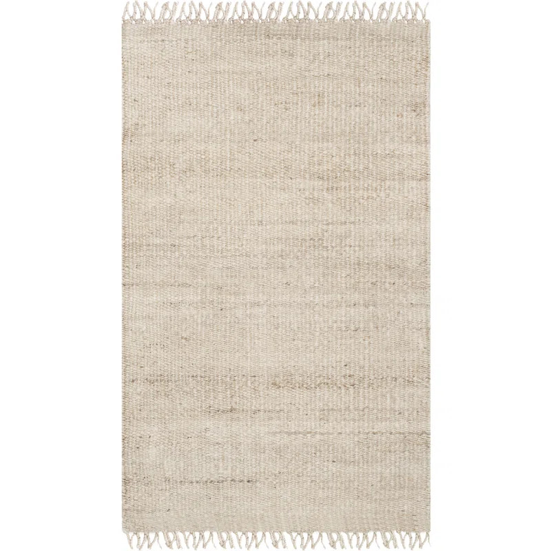 Fitzwater Natural Fiber Hand Woven Jute Solid Color Rug | Wayfair North America