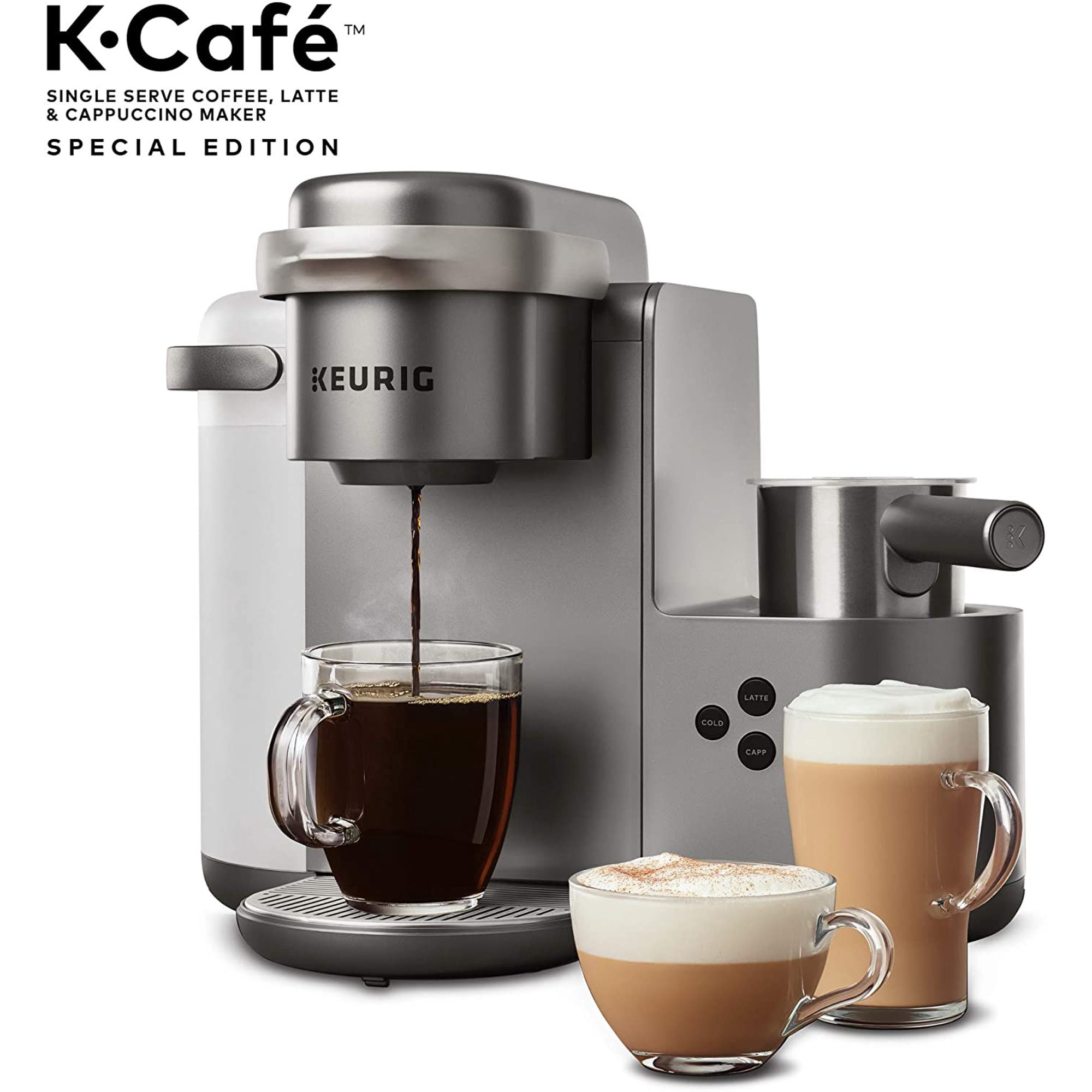 Keurig K-Cafe Special Edition Coffee Maker, Single Serve K-Cup Pod Coffee, Latte and Cappuccino M... | Walmart (US)