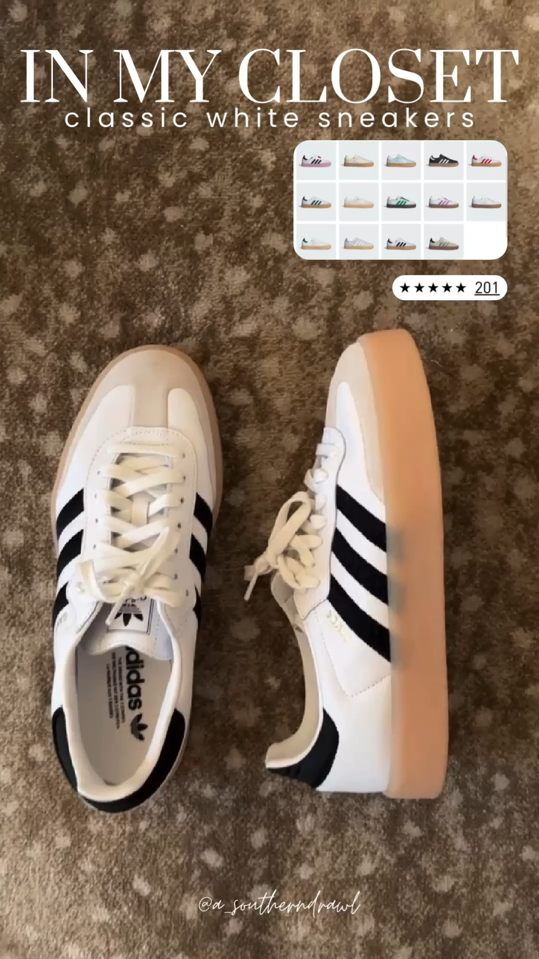 Can never go wrong with a pair of Sambas👏✨ easy to style for casual outfits or on the go!

Fit tips: size down, 1/2

adidas, sambas, back to school, back to school finds, trendy sneakers, white tennis shoes, Grace White, A Southern Drawl

#LTKShoeCrush #LTKActive #LTKStyleTip