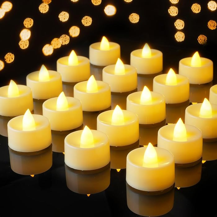 AMAGIC 12 Pack LED Flameless Tea Lights, Electric, Battery Operated Last 100 Hours+,for Home Deco... | Amazon (UK)