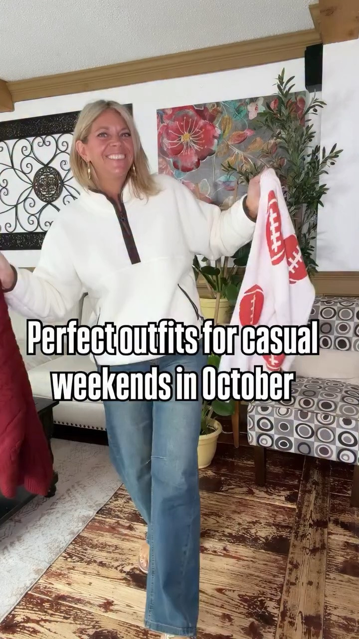 3 cozy pieces for football weekends, running errands, school pick up or drop off- you name it!  I’m wearing size medium in the cardigans and the 1/4 zip pullover.

#LTKSeasonal #LTKOver40 #LTKMidsize